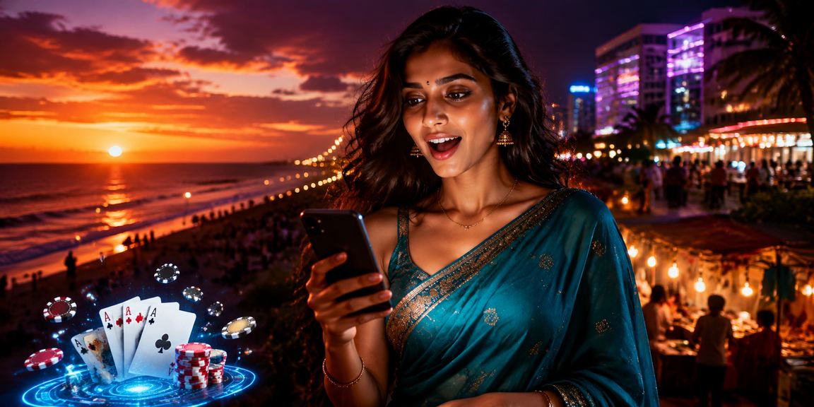 Professional live casino dealer interacting with players